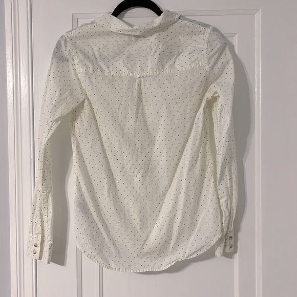 Polka dot blue and cream polka dot button down - Picture 3 of 3
